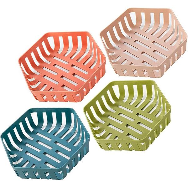 

4pcs fruit basket set - kitchen fruit bowl set vegetable holder decorative stand for bread, , household items