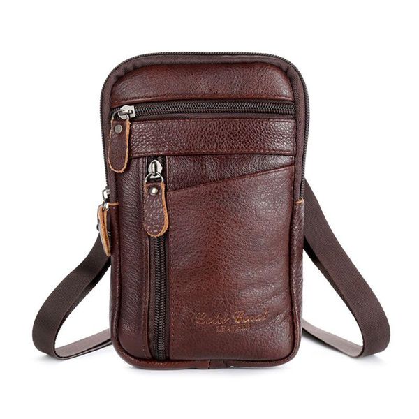 

waist bags men's genuine leather fashion phone pouch belt bag shoulder crossbody pack