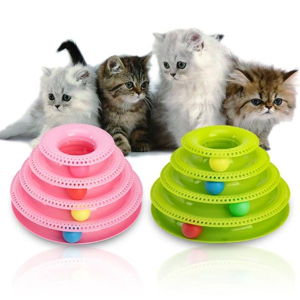 

cat toys intelligence pet toy for cats funny triple play disc with balls crazy ball disk interactive