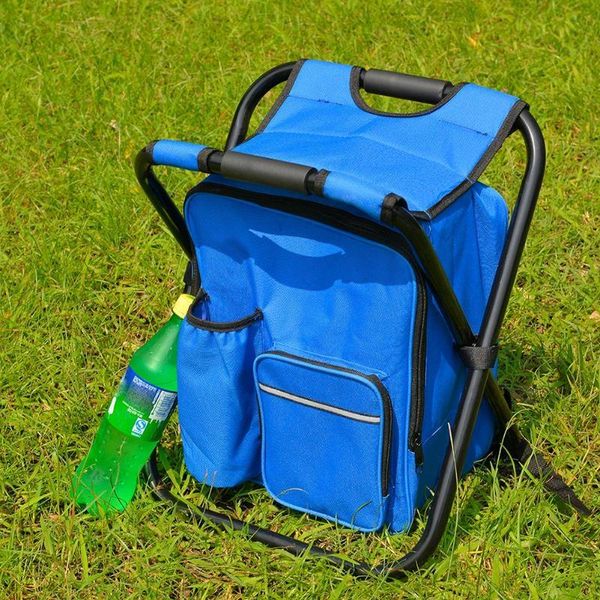 

folding camping chair fishing stool portable backpack cooler insulated picnic chair bag hiking seat table bag outdoor accessory