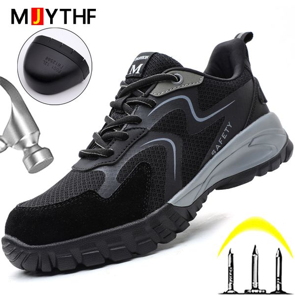

2022 new safety shoes men construction site work shoes puncture-proof industrial shoes anti-smash steel toe work boots