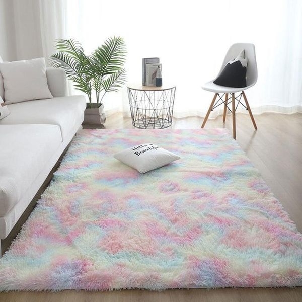 

carpets soft carpet living room plush rug fluffy thick bedroom area long rugs floor anti-slip mat colorful kids velvet mats
