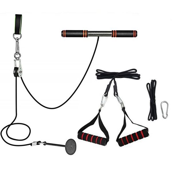 

resistance bands fitness arm triceps exercise with pulley attachment weightlifting home gym forearm wrist wheel accessories