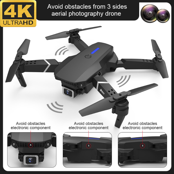 

drones ls-e525 pro remote control drone aerial pography 4k wifi fpv hd dual camera quadcopter optical flow 3side obstacle avoidance