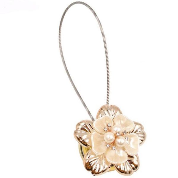 

1 pc decoration simple magnetic furniture ropes window tieback living room eco-friendly curtain buckles floral shaped