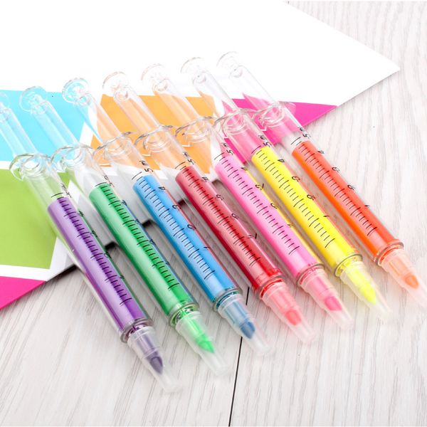 

painting pens korean creative candy color cute needle tube orcent children's watercolor pen, Black;red