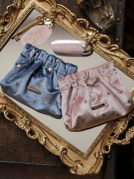 

cosmetic bags & cases makeup pouch mini lipstick bag velvet girl women make up organizer sanitary pads case toiletry beauty
