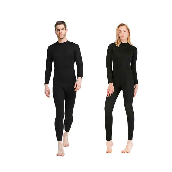 

women's swimwear sbart 1.5mm full black wet suits for man woman nylon neoprene one piece sunscreen durable thermal dive suit swimming s, White;black