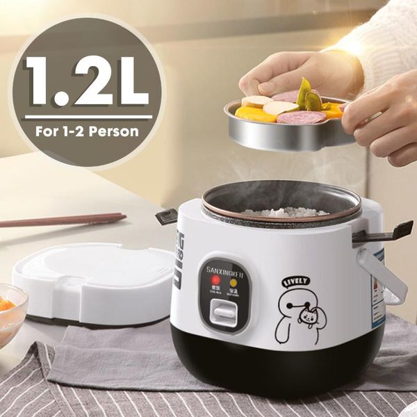 

rice cookers 1.2l cooker electric cooking hine multicooker eggs meals steamer double layers 1-2 people for dormitory students