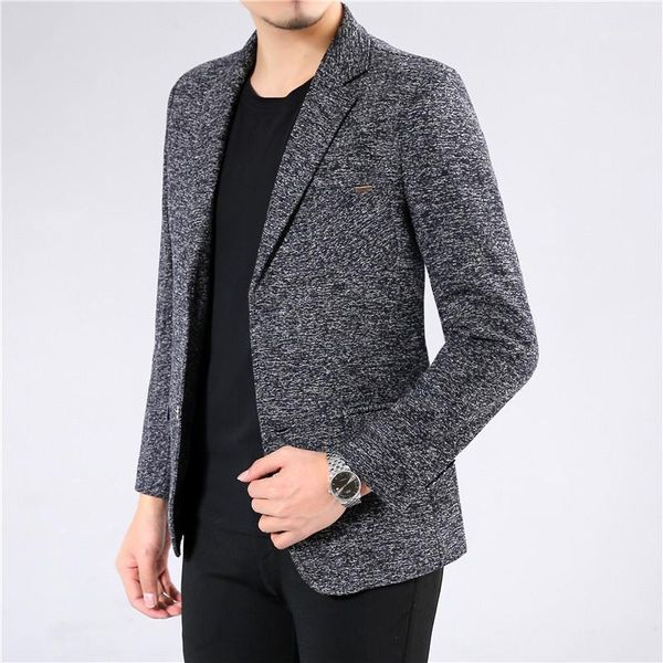 

men's suits & blazers classic blazer wool blend coat vintage solid color suit jackets keep warm in winter wedding, White;black