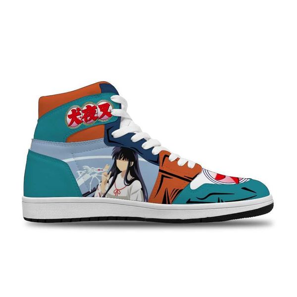 

2021 japanese anime inuyasha diy cosplay running non-slip basketball shoes for man fashion sneakers high basketball shoes non slip