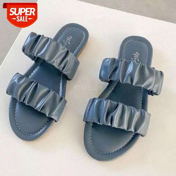 

fashion new women slippers flat slides comfort shoes 2021 sandals summer female footwear zapatillas mujer casa #po94, Black