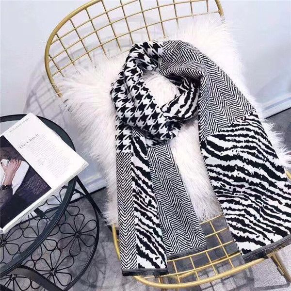 

2021 luxury winter cashmere scarf pashmina for women designers warm fashion imitate wool long shawl 180*70cm, Blue;gray