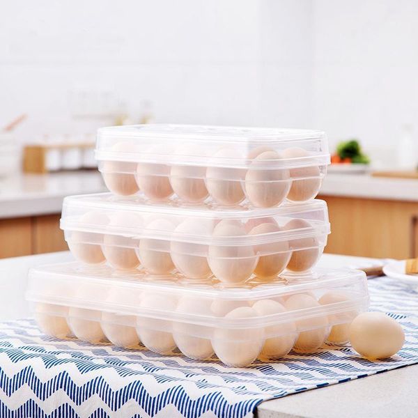 

storage bottles & jars refrigerator transparent egg carton, grid packed box, fresh-keeping box
