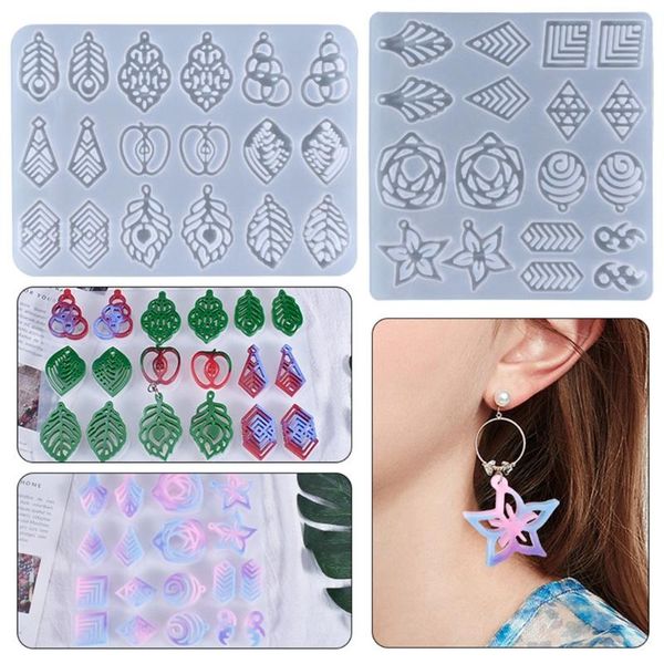 

baking & pastry tools 1/2 pcs flower-shaped earring combination earrings mold serving board silicone home decoration suitable for women