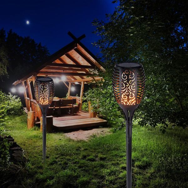 

solar flame lights outdoor garden light flickering torches lamp for courtyard balcony lawn lamps