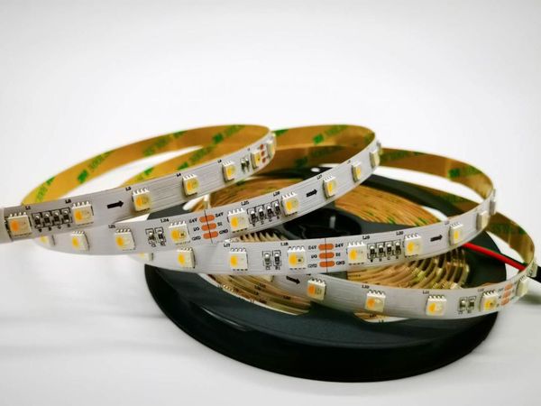 

dc24v sk6812 rgbw rgbww led strip 60leds/10 pixels/m white pcb ip20/ip65/ip67