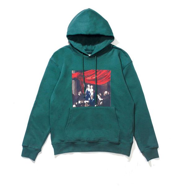 

oil painting off designer mens hoodies x printed black white hoodie fashion hooded casual harajuku pullovers streetwear hoody eu size