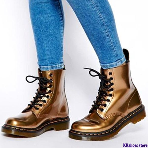 

boots winter women ankle biker wedges sewing square heel pu leather rubber platform casual punk black ladies shoes botas mujer