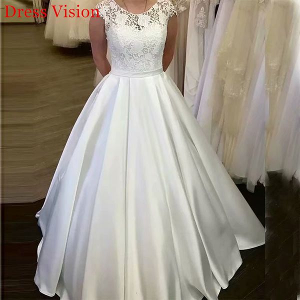 

2021 elegant lace satin wedding vestido noiva robe soiree bride to be vestidos de fiesta 4blf, White