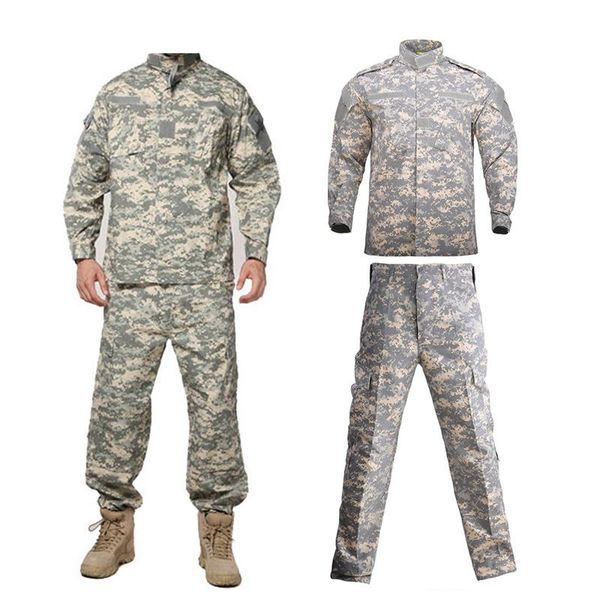 

hunting sets combat jacket mens uniform tactical clothing camouflage army militar soldier special forces coat+pant set maxi xs-2xl, Camo