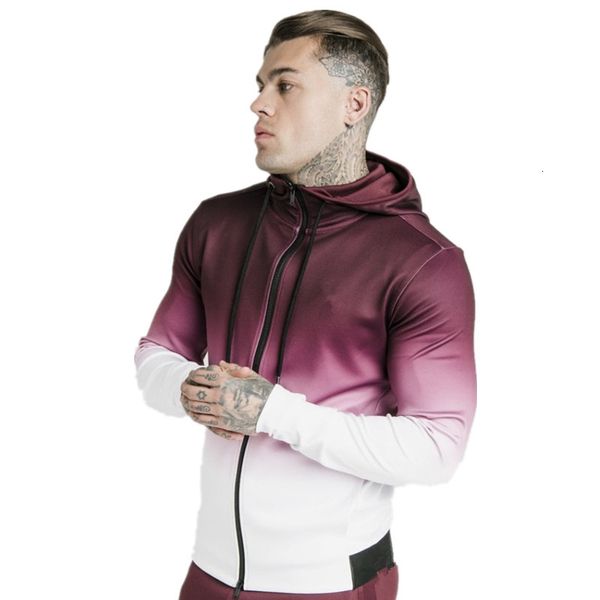 

2021 new autumn gradient men's hoodies gyms hoodie clothes bodybuilding sweatshirt warm clothing polyester sweatshirts pullover qx1e, Black