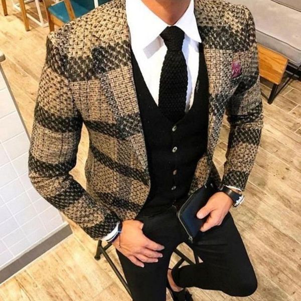 

men's suits & blazers men blazer slim fit 2021 fashion casual european american style youth striped jacket clothing, White;black