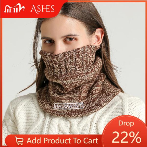 

scarves warm knitted ring winter thick elastic mufflers children neckerchief fluff ourdoor bufanda scarf 2021 men women, Blue;gray