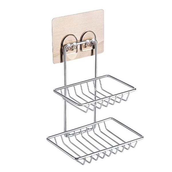 

soap dishes double layer rack stainless steel storage dish holder