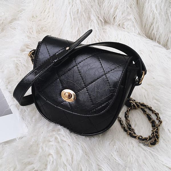 

cross body retro fashion plaid 2021 pu leather women's designer handbag lock chain shoulder messenger bag