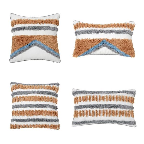 

pillow case u2jc woven tufted boho throw cover luxury cushion farmhouse pillowcase