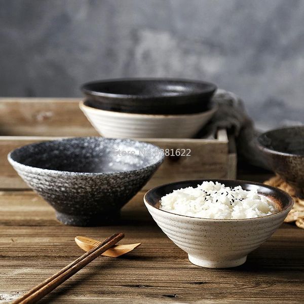 

japanese tableware bowl home rice bowl ceramic 8 inch large ramen 4.5 inch rice multi specification