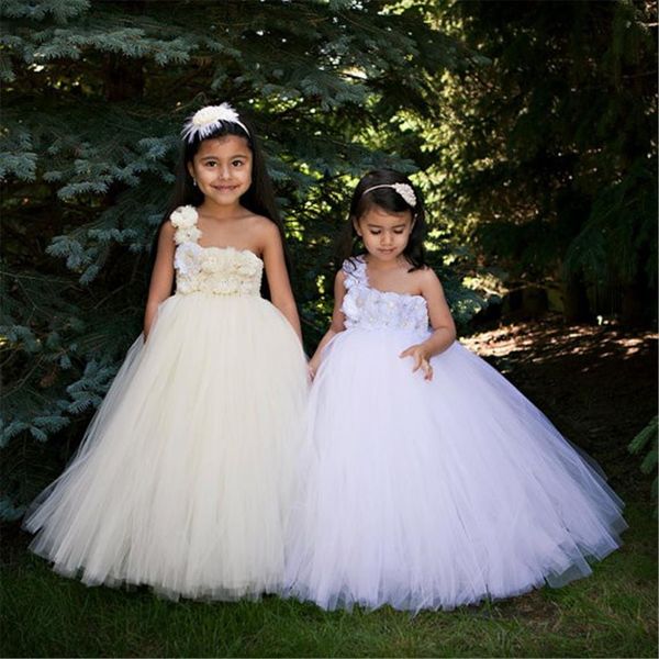 

girls ivory flower tutu girl dress kids crochet long tulle ball gown with hairbow children wedding party costume, Red;yellow