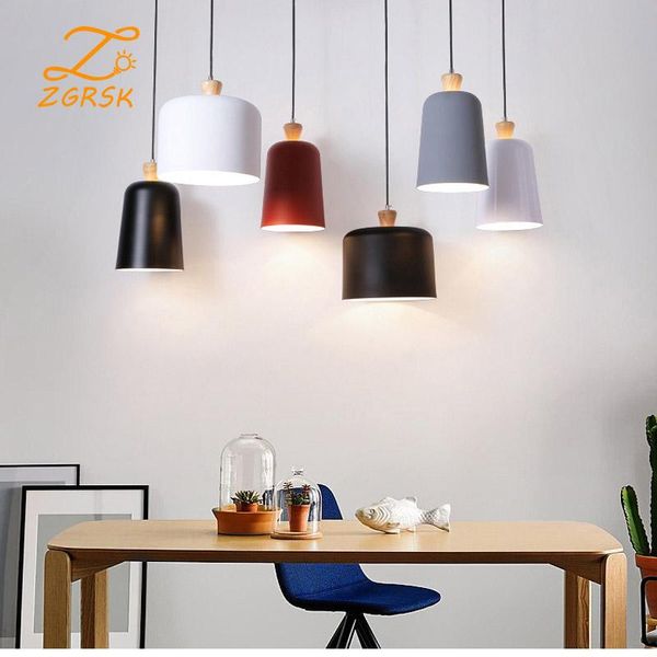 

pendant lamps nordic minimalist interior lights bar cafe bedroom study decoration lamp personalized wooden aluminum wire light