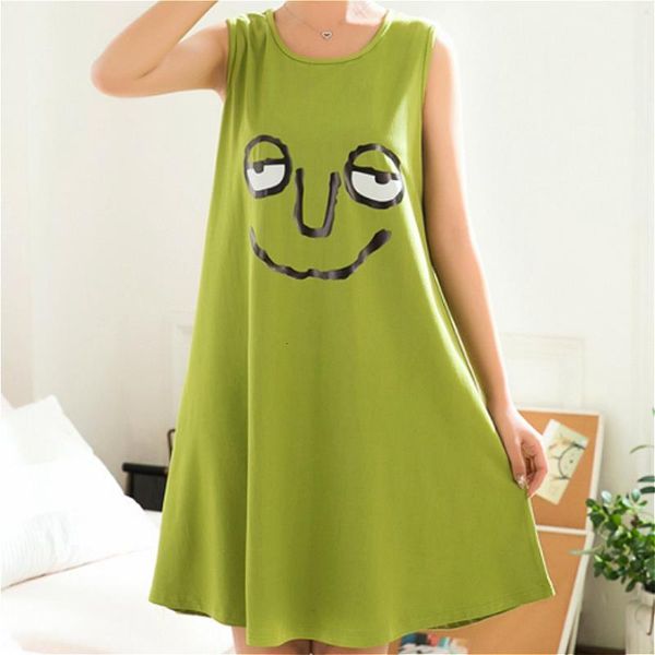 

5xl women's large size cotton nightgown fashion nightdress kawaii printing woman nightwear summer sweet girl home clothing, Black;red