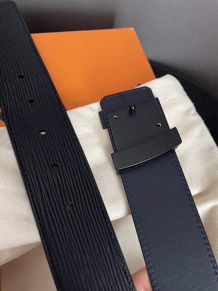 

fashion black water ripple belt genuine leather men belt with box men designers belts women belts designer belts 543, Black;brown