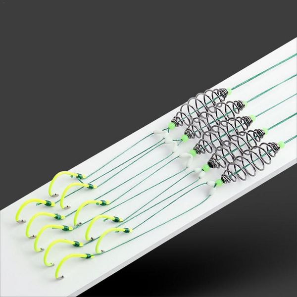 

fishing hooks fluorescent anti-hanging explosion hook artificial lure bait cage feeder carp with line for tackle