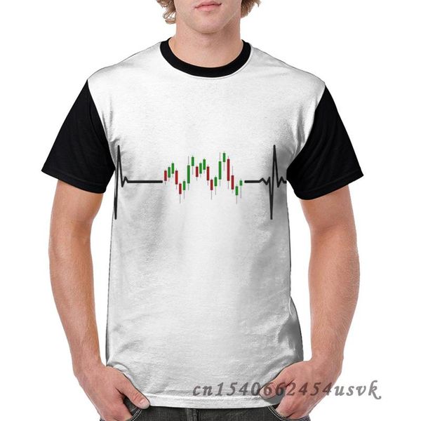 

men's t-shirts funny family matching clothes traders heartbeat men tshirt all over print women t-shirt child short sleeve tee, White;black