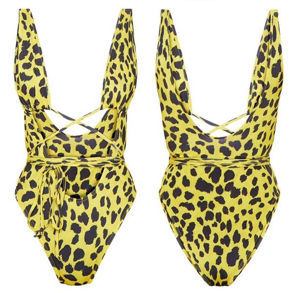 

one-piece suits bikini bathing women swimsuit beachwear hollow out leopard python skin print swimwear push-up monokini