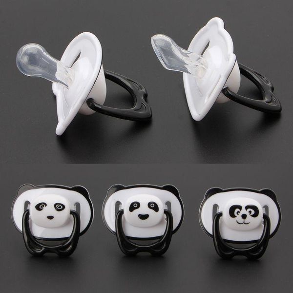 

cute panda nipple dummy pacifier baby grade pp silicone soother toddler orthodontic nipples with ring teether baby pacifier