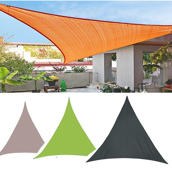 

shade 3x3x3m waterproof uv sun triangular sail shelter sunshade canopy garden patio pool awning camping picnic tent