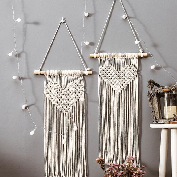 

tapestries macrame woven wall hanging tapestry aesthetic tassel bohemian art decor beautiful room decoration