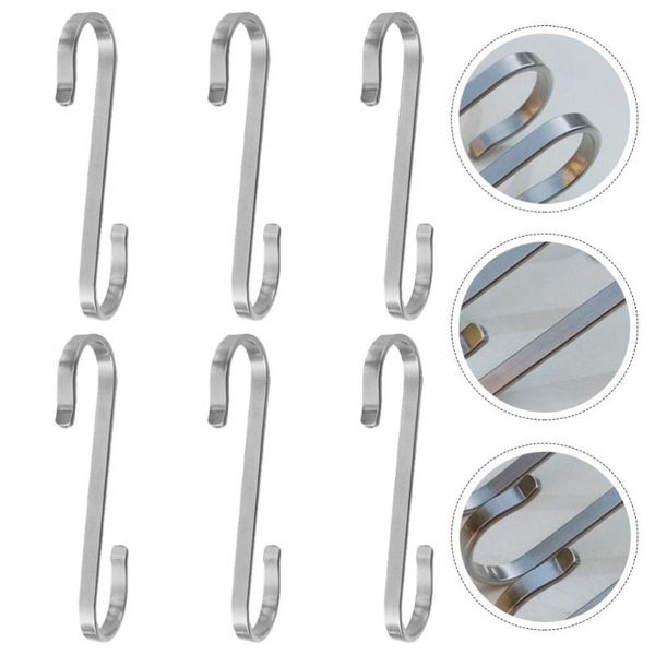 

hooks & rails 6pcs stainless steel hanging creative s shape for home kitchen