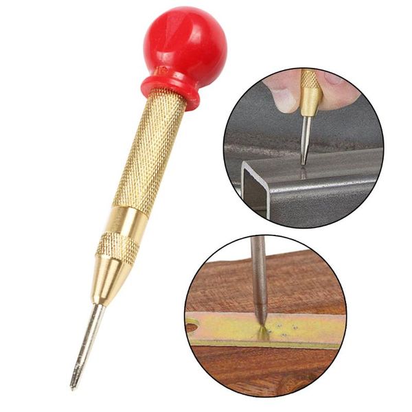 

professional hand tool sets hss 5 inch handle automatic center pin punch spring marking hole for metal drilling