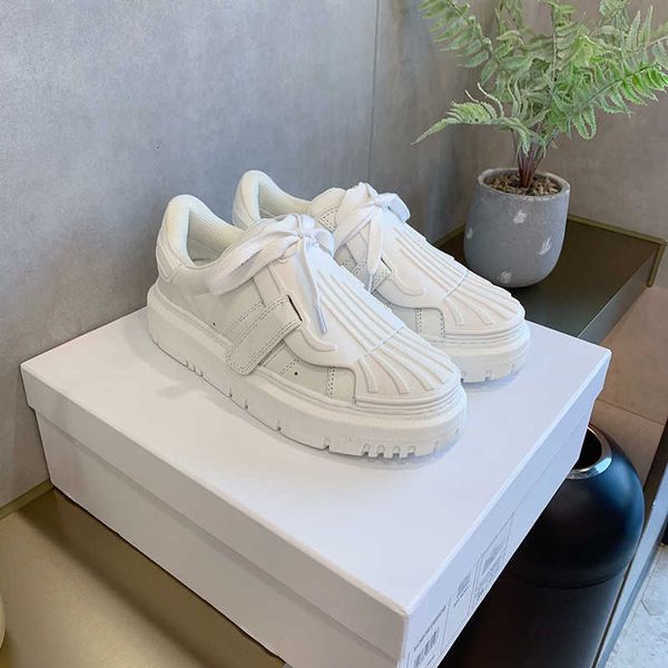 

high version spring 2021 front lace up daily round head color low rubber soled sneakers for women, Black