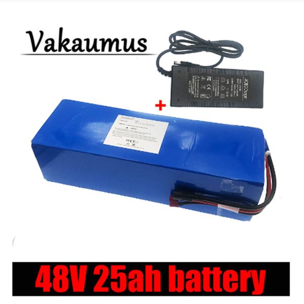 

vakaumus 48v battery 13s 4p 25ah pack 750w high power ebike electric bicycle 25a bms with t plug + 2a charger