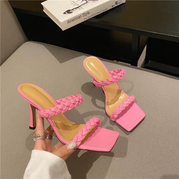 

new style thin heel super high heel sandals sandals women size 35-40, Black