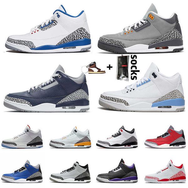 

men womens jumpman 3s basketball shoes fashion georgetown court purple 3 sports sneakers trainers cool grey unc laser orange47ir
