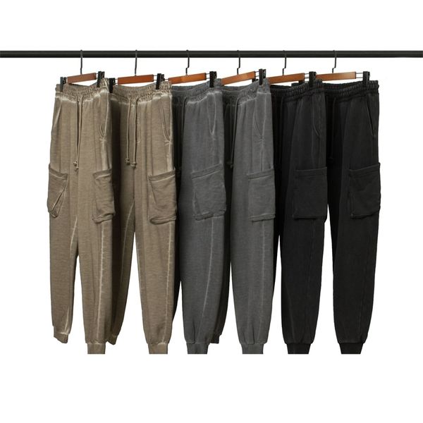 

ins hip hop kanye heavy industry makes old wash water loose gaojiechao men's and women's casual pants, Black