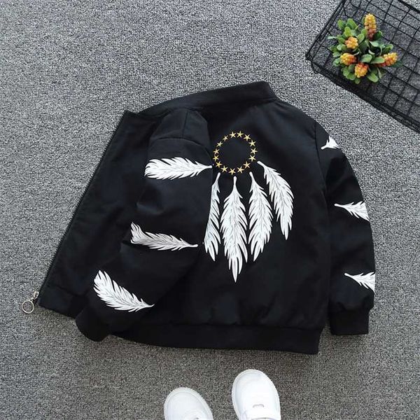 

spring summer autumn girls boys casual print long sleeve jacket baby kids children coat 211011, Blue;gray